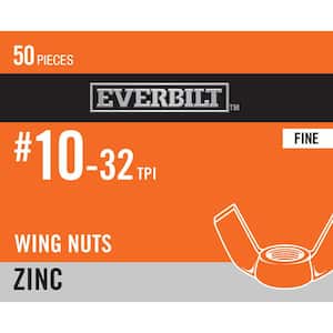 #10-32 Zinc Plated Wing Nut (50-Pack)
