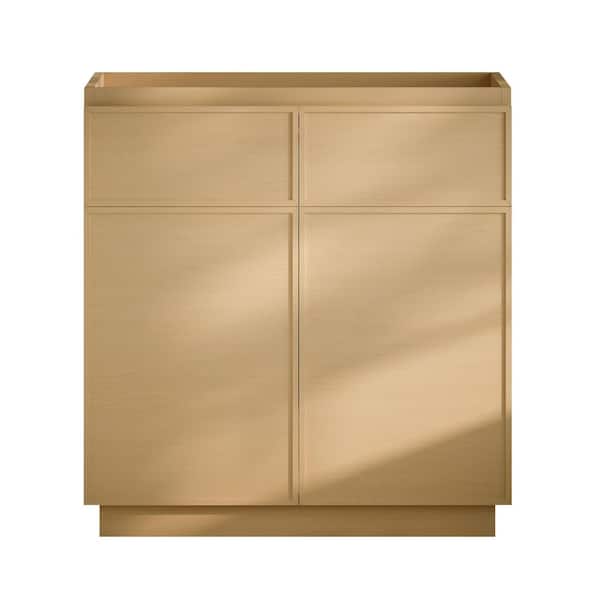 St. Tropez 36 in. Freestanding Bath Vanity Cabinet without Top in Natural Oak