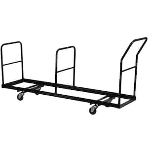 Steel 4-Wheeled Stack Chair Dolly in Black