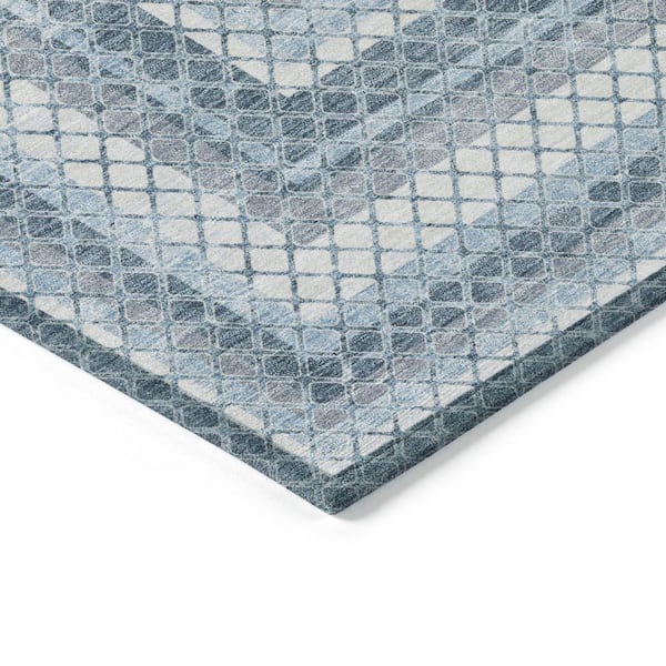 Chantille Machine Washable Indoor/Outdoor Abstract ACN2011 Denim 3 ft. x 5 ft. Area Rug