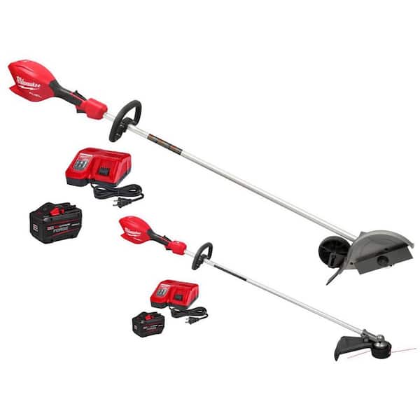 M18 FUEL 18V 8 in. Brushless Cordless Battery Straight Shaft Lawn Edger Kit w/ M18 16 in. Straight Shaft Trimmer Kit