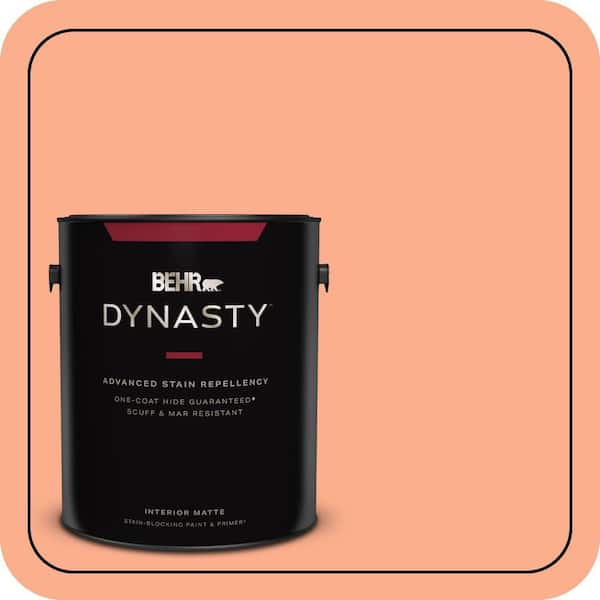 BEHR DYNASTY 1 gal. #220B-4 Orange Grove Matte Interior Stain-Blocking Paint & Primer