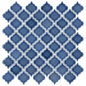 Hudson Tangier Denim Blue 12-3/8 in. x 12-1/2 in. Porcelain Mosaic Tile (11.0 sq. ft./Case)