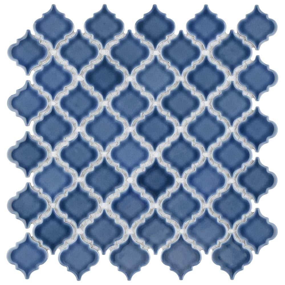 Hudson Tangier Denim Blue 12 in. x 12 in. Porcelain Floor and Wall Mosaic Tile (11.0 sq. ft./Case) price history on PriceWatchPro
