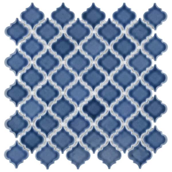 Merola Tile Hudson Tangier Denim Blue 12 in. x 12 in. Porcelain Floor and Wall Mosaic Tile (11.0 sq. ft./Case)
