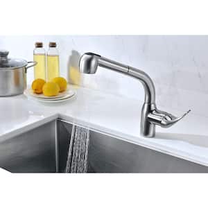Harbour Single-Handle Pull-Out Sprayer Kitchen Faucet in Brushed Nickel