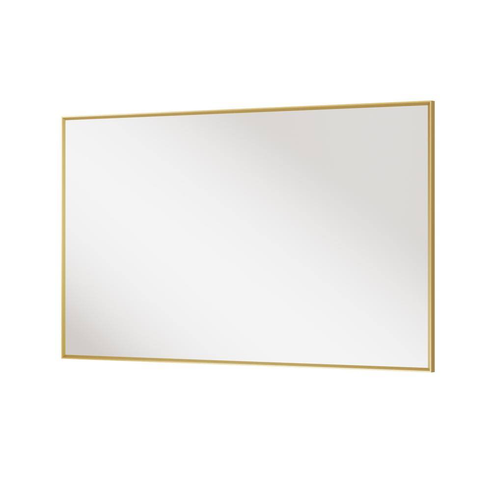 60 in. W x 36 in. H Beveled Edge Rectangle Aluminum Framed Wall Bathroom Vanity Mirror in Gold price history on PriceWatchPro