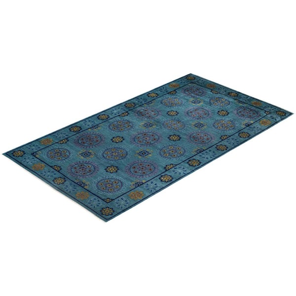 Suzani One-of-a-Kind Handmade Green 16 ft. 8 in. x 9 ft. 2 in. Indoor Area Rug
