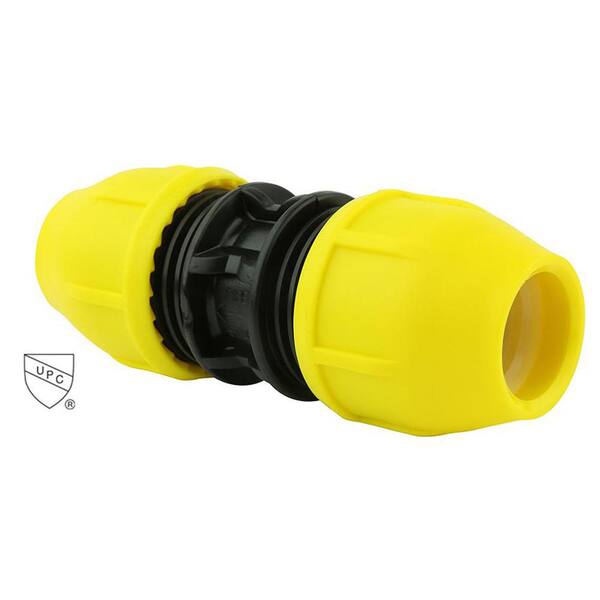 HOME-FLEX 1-1/2 in. IPS DR 11 Underground Yellow Poly Gas Pipe Coupler