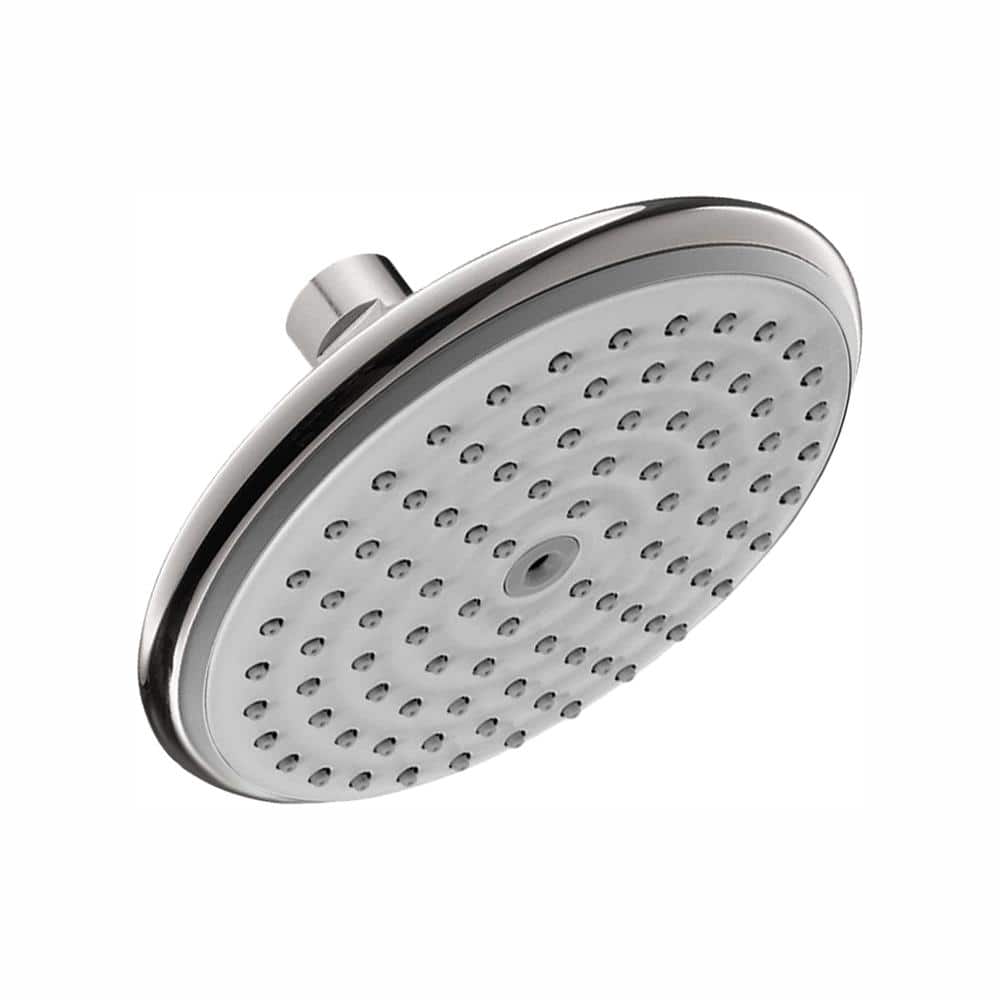 Hansgrohe 1-Spray 5.9 in. Single Wall Mount Fixed Rain Shower Head in ...