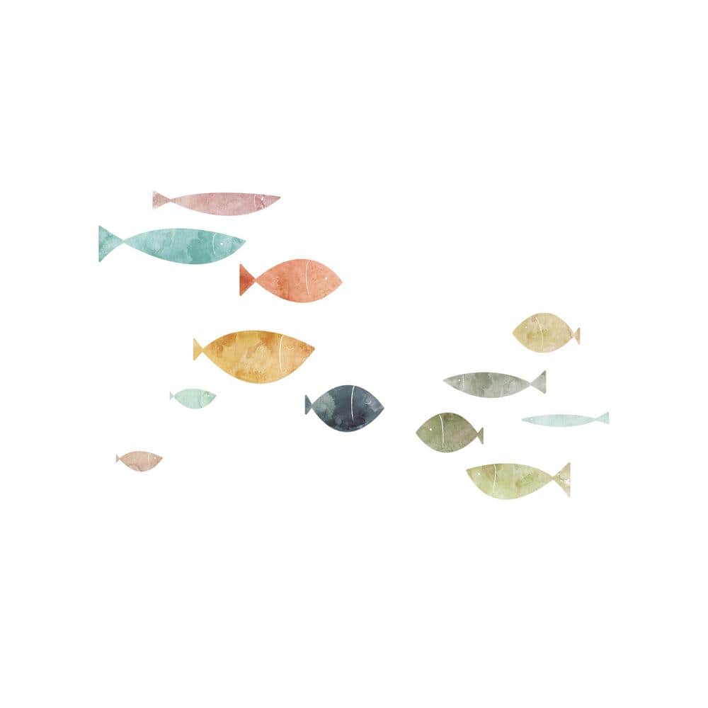 Summer Medium School of Fish Vinyl Wall Stickers