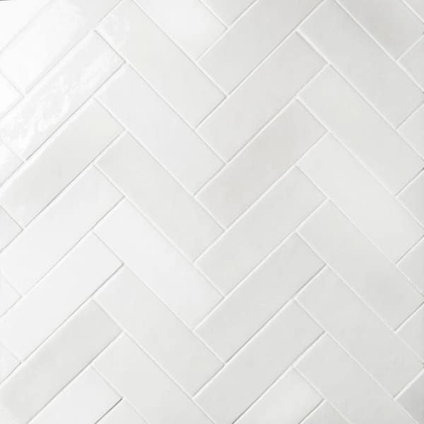 Cloe Subway Glossy White 2.5 in. x 8 in. Handmade-Look Ceramic Wall Tile (10.64 sq. ft./Case)