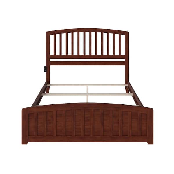 AFI Richmond Brown Solid Wood Frame Queen Traditional Bed with Matching Footboard