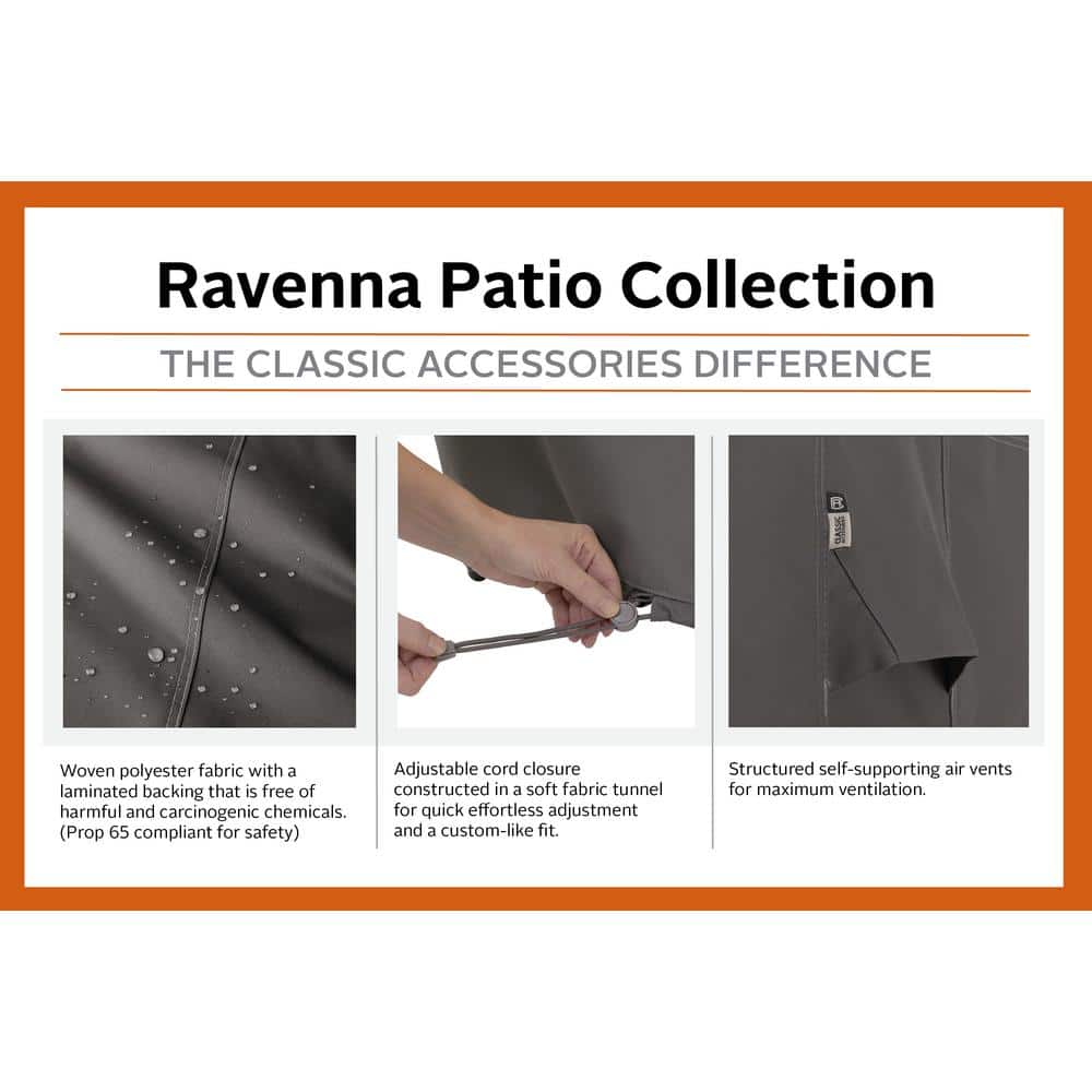 Ravenna Dark Taupe Water-Resistant Patio Sectional Cover