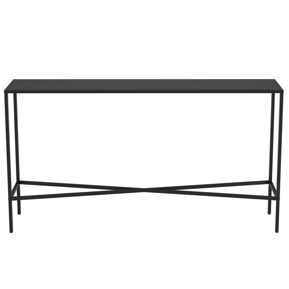 Henley 55'' Blackened Bronze Metal & Glass Console Table