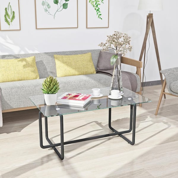 Adjustable glass on sale coffee table