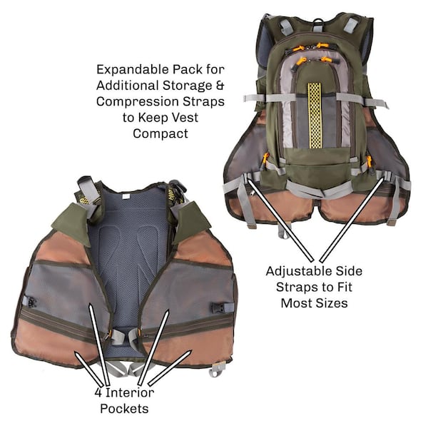 Fly Fishing Vest Lightweight Breathable Outdoor Fishing Vest Jacket Chest  Pack