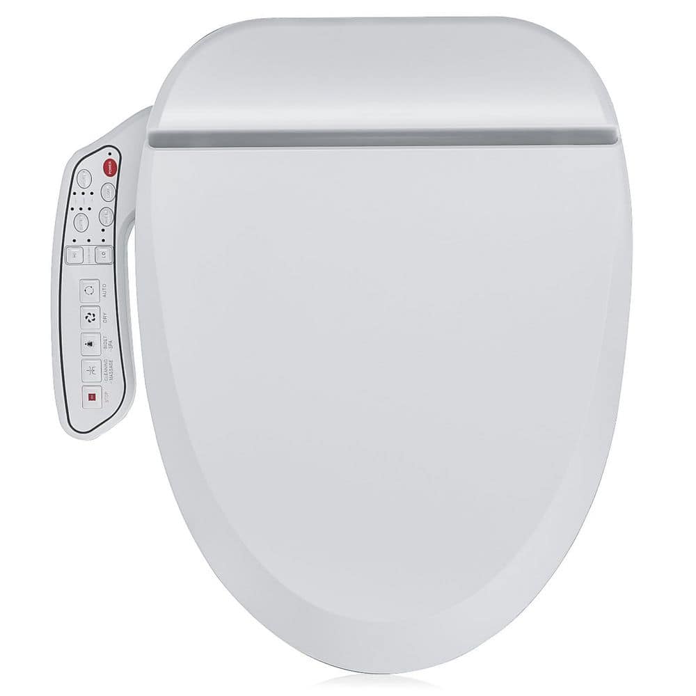 SOLIDEE Smart Bidet Toilet Seat – Stainless Steel Nozzle, Heated Seat, Adjustable Water Temp & Air Dryer, Remote Control, Night Light, Energy-Saving ECO Mode