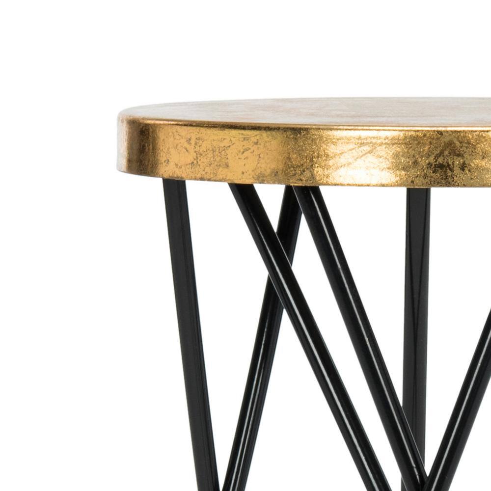 Lorna Black and Gold Hairpin Leg Bar Stool
