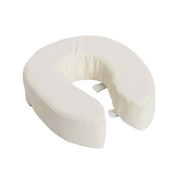DMI Vinyl Cushion 2 in. Round open Front Toilet Seat in White
