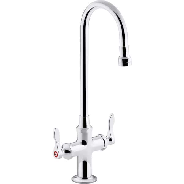 KOHLER Monoblock Triton Bowe 1.0 GPM 2-Handle Single Hole Bathroom Faucet with Aerated Flow in Polished Chrome