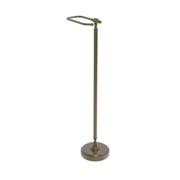 Allied Brass Retro Wave Collection Free Standing Toilet Tissue Holder in Antique Brass