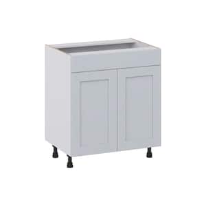 Cumberland Light Gray Shaker Assembled 30 in.W x 34.5 in. H x 21 in. D Vanity False Front Sink Base Kitchen Cabinet