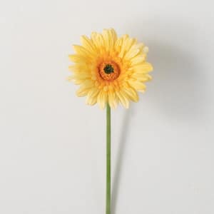 25" Artificial Sunny Yellow Gerbera Daisy