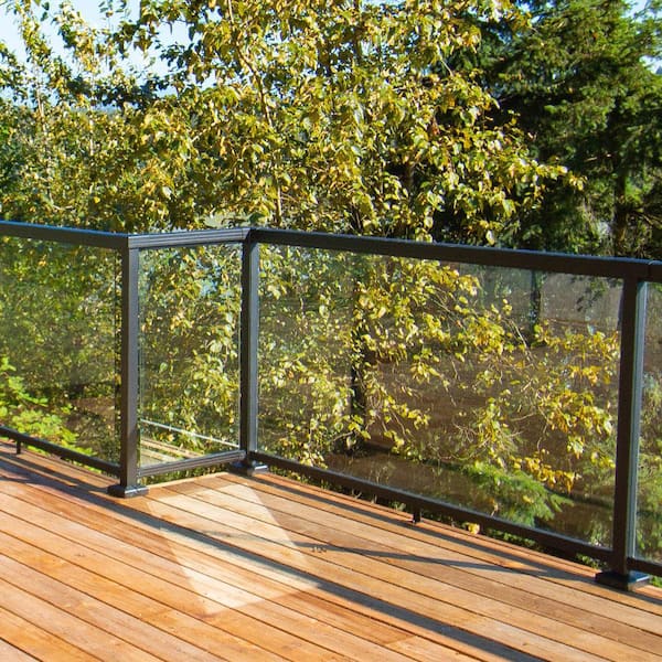 36-5/16 in. H x 18 in. W Aluminum Deck Railing Clear Tempered Glass Panel for 42 in. High System