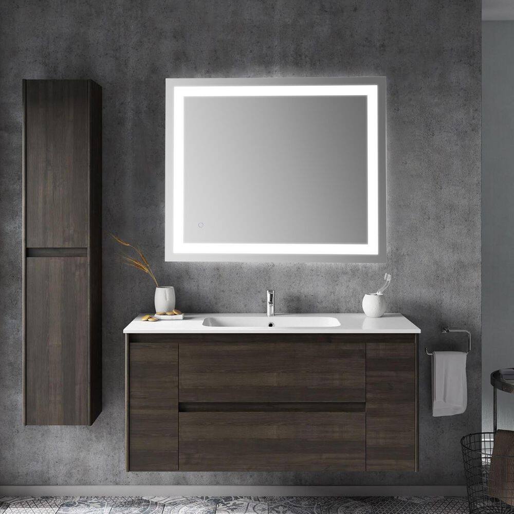 Remy 34.6" x 40.2" Anti-Fog Aluminum LED Bathroom Vanity Mirror with Smart Touch