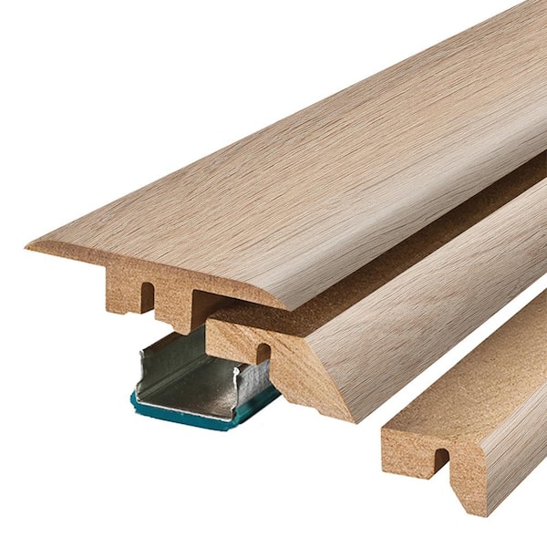 PERFORMANCE ACCESSORIES Muslin 0.75 in. T x 2.37 in. W x 78.7 in. L Textured Wood Look Laminate Moulding/Trim 4 in 1 Molding