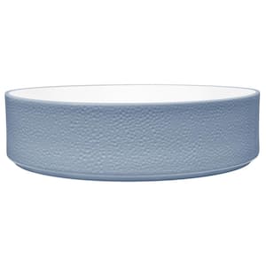 Colortex Stone Aqua 10 in., 67 fl. oz. Porcelain Serving Bowl