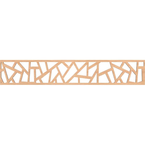 Ekena Millwork Harrisburg Fretwork 0.25 in. D x 46.625 in. W x 8 in. L Hickory Wood Panel Moulding