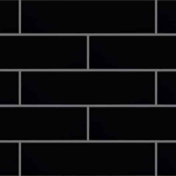Daltile Restore Black 2 in. x 8 in. Glossy Ceramic Wall Tile (487.68 sq. ft./Pallet)