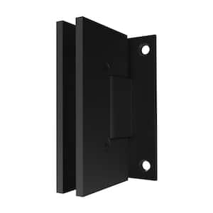 Shower Door Hinge in Heavy Duty Short Back Plate with Matte Black Finish Pack of 1