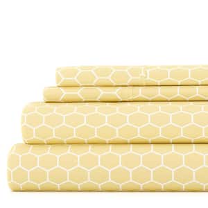 Honeycomb Pattern Geometric Microfiber Sheet Set