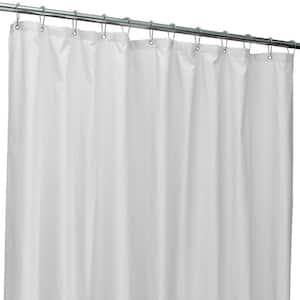 70 in. x 72 in. White Microfiber Soft Touch Dash Design Shower Curtain Liner