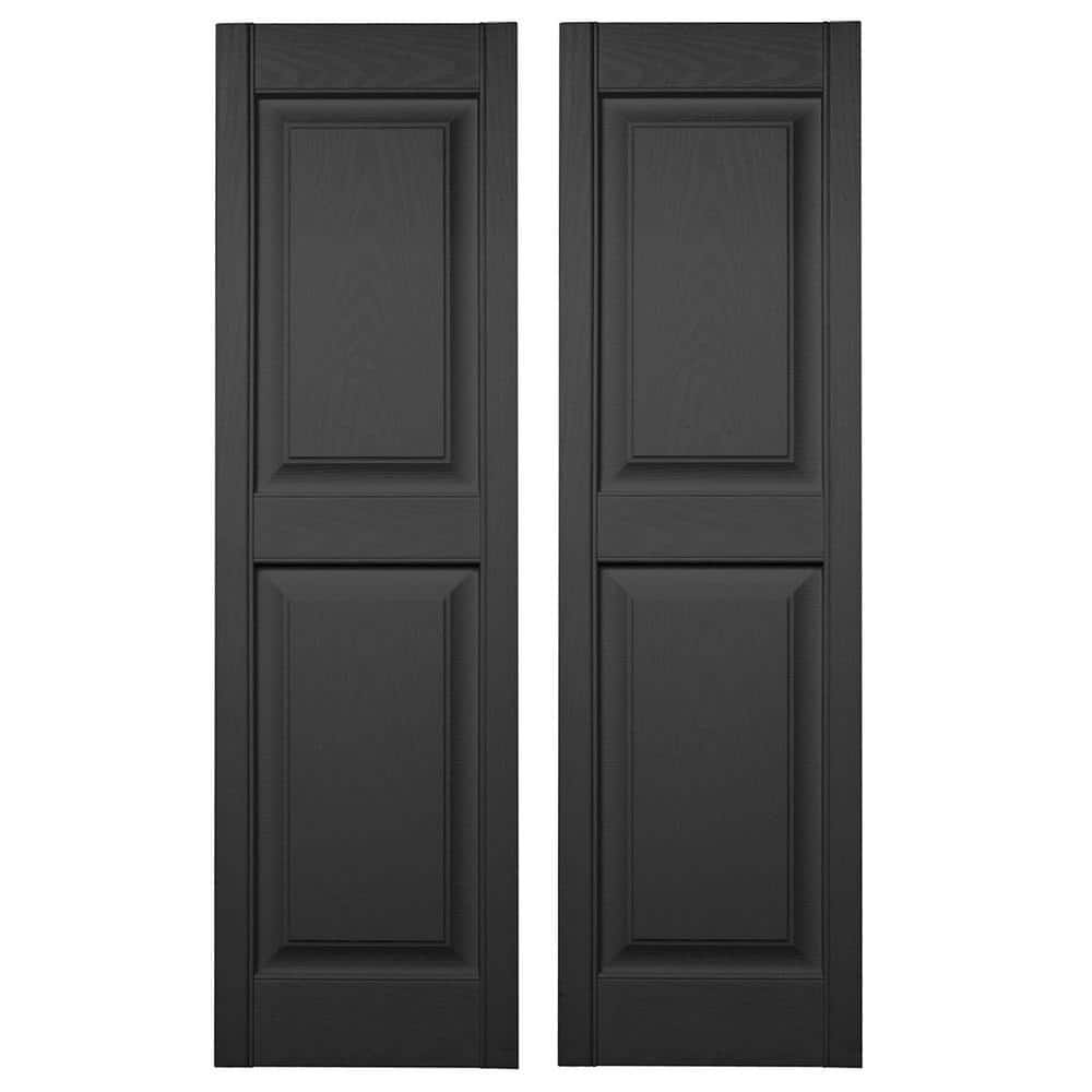 Bordeaux Raised Panel Vinyl Decorative Shutters, 14.75" x 35"