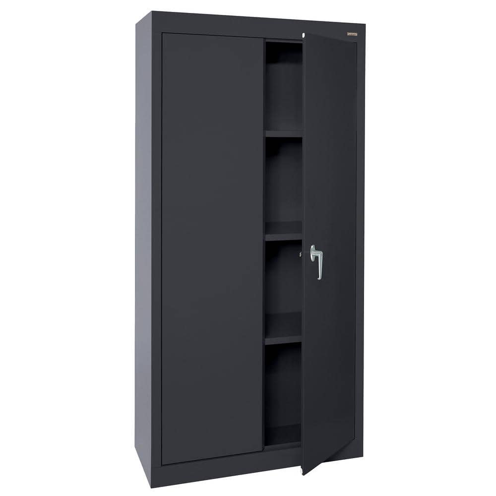 Sandusky Value Line Storage Series ( 30 in. W x 72 in. H x 18 in. D ) Garage Freestanding Cabinet in Black -  VF31301872-09