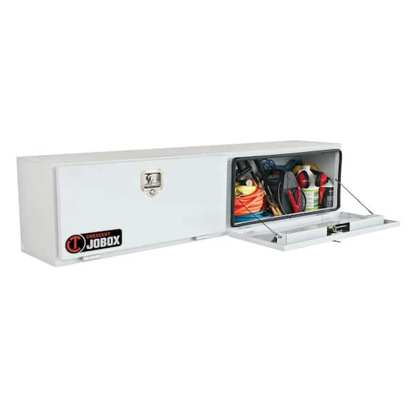 Crescent Jobox 88 in. White Steel Top Mount Truck Tool Box with Mounting Kit