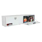 88 in. White Steel Top Mount Truck Tool Box