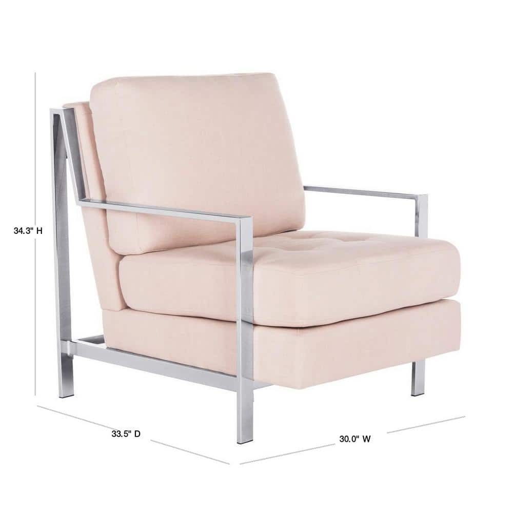 Elegant Beige Velvet & Wood Transitional Accent Arm Chair