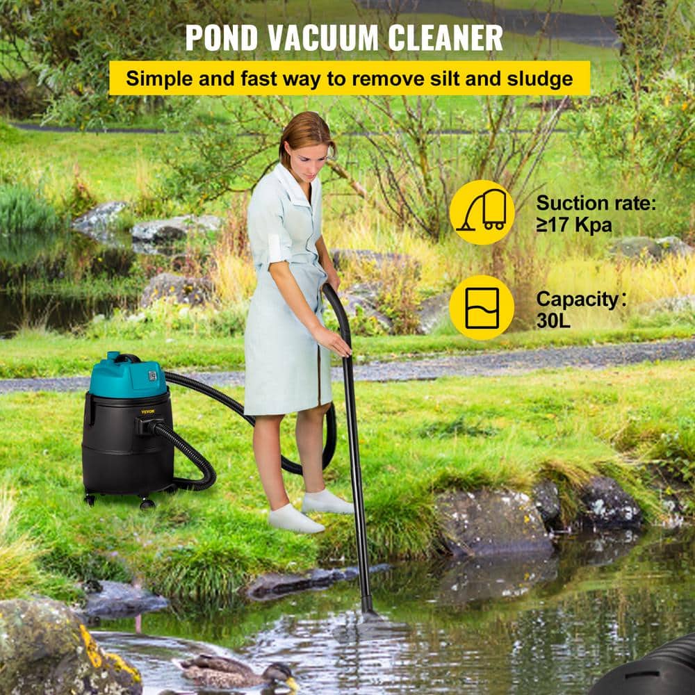 VEVOR 1400W Black and Teal Pond Vacuum Cleaner with Accessories
