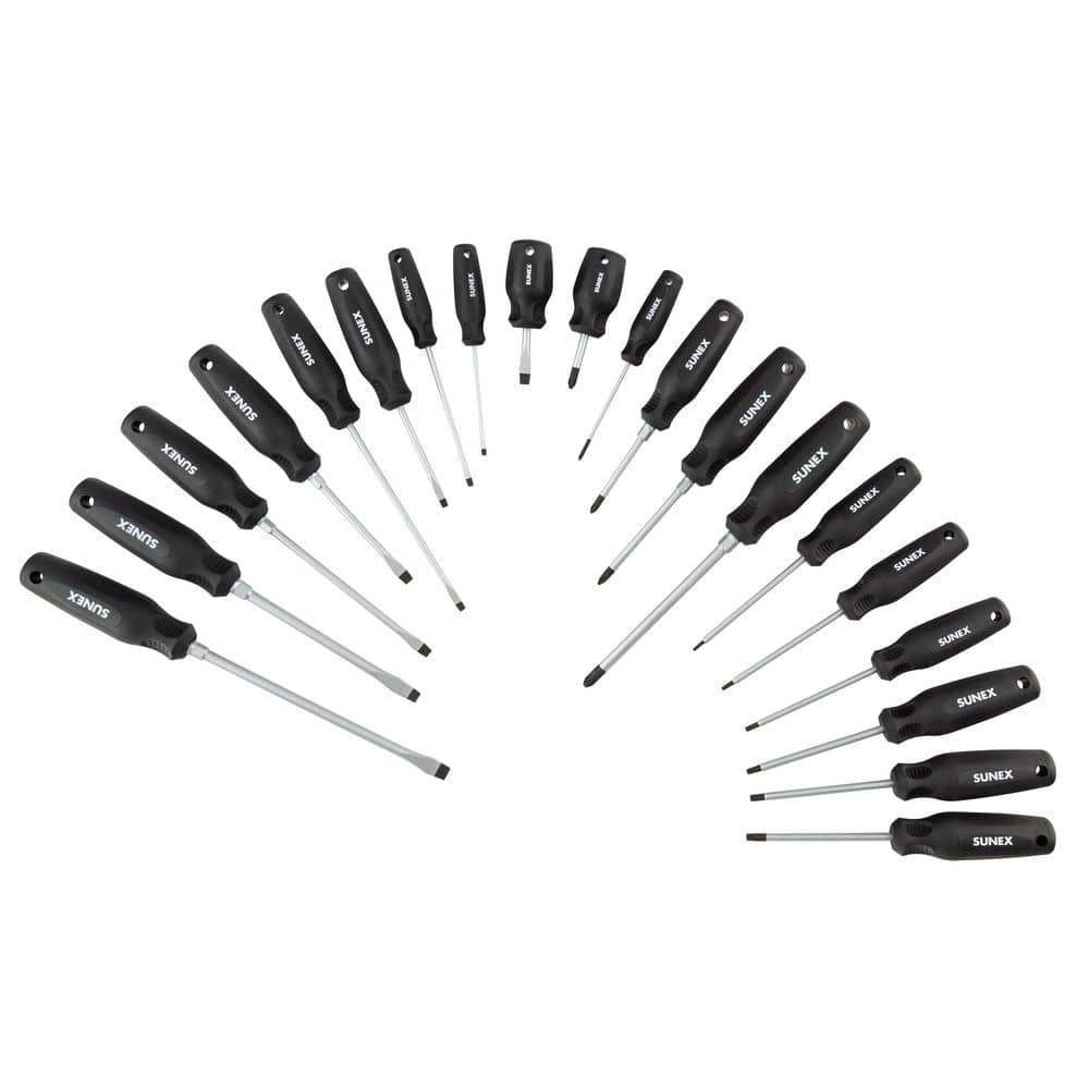 SUNEX TOOLS 20 pc. Combination Screwdriver Set SXCSDS20 - The Home