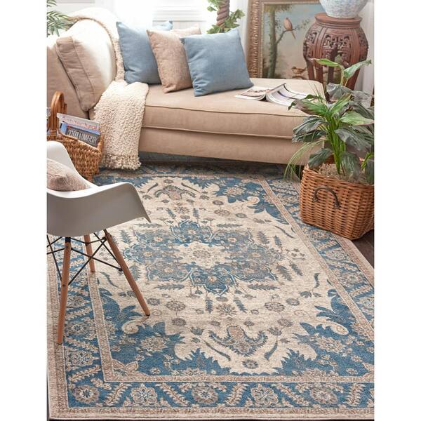 Salzburg Altstadt Ivory 7' 3 x 7' 3 Round Rug