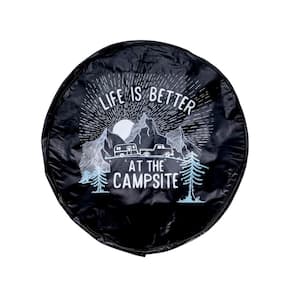 Life is Better at the Campsite Spare Tire Cover - Size F (Up to 29 in. Tire), Sunrise
