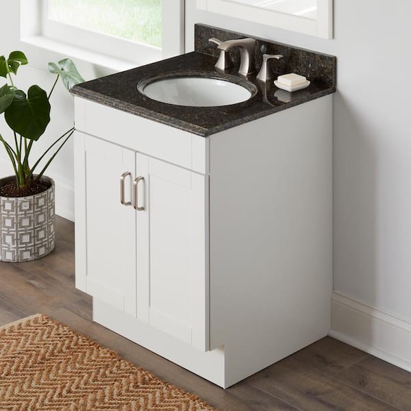 D Granite Single Oval Basin Vanity Top, 25 Bathroom Vanity With Sink And Faucet