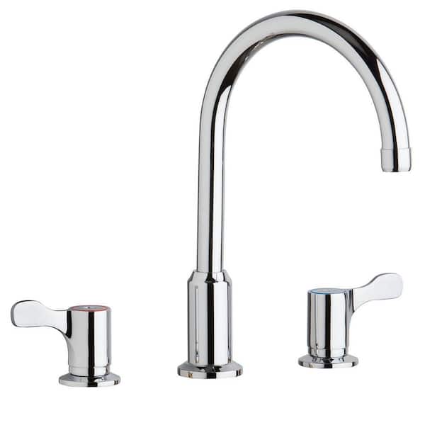 2 Handle 11 in. Deck Mount Standard Kitchen Faucet in Chrome