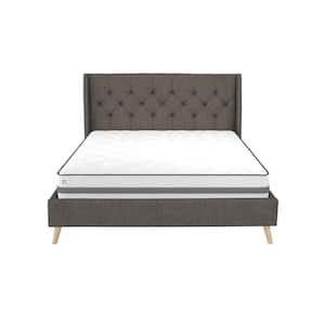 Her Majesty Gray Linen Upholstered Queen Bed