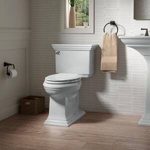 Memoirs Stately 2-piece 1.28 GPF Single Flush Elongated Toilet with AquaPiston Flush Technology in Ice Grey